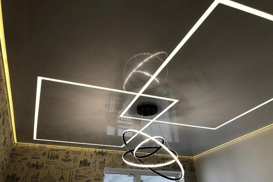 Натяжные потолки со светодиодной лентой Гулькевичи 